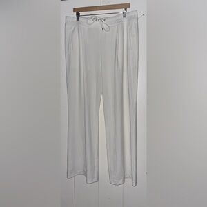 James Perse Oversized Matte Wide Leg Pull On White Jogger Pant Women Size 4 (XL)
